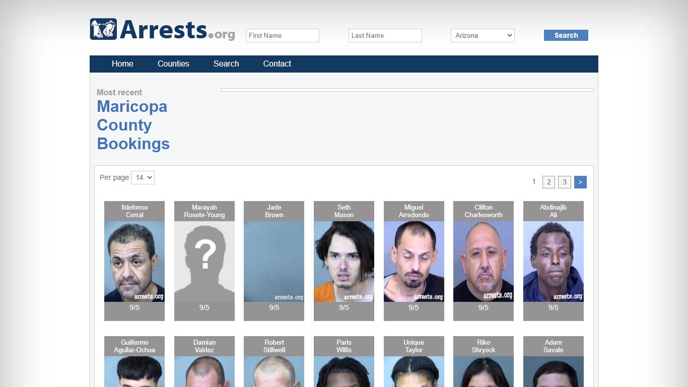 Maricopa County Arrests and Inmate Search